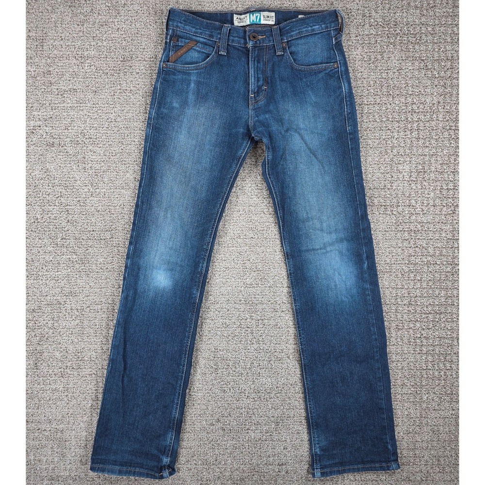 Ariat M7 Legacy Slim Fit Straight Leg Mens Jeans Blue Denim 28x34
